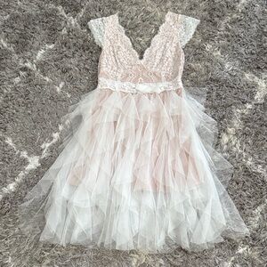 Elegant White Lace Dress NWOT